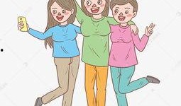 三个人吃瓜的卡通照片,卡通照片里的欢乐时光