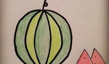 吃瓜小孩怎么画,童真视角下的生活百态